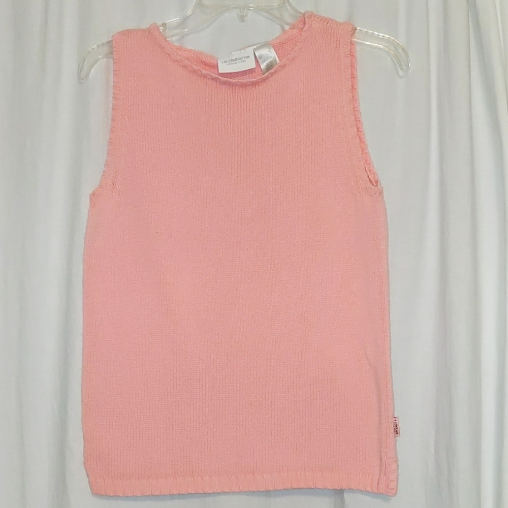 Pink Sweater Sleeveless Tank Liz Claiborne